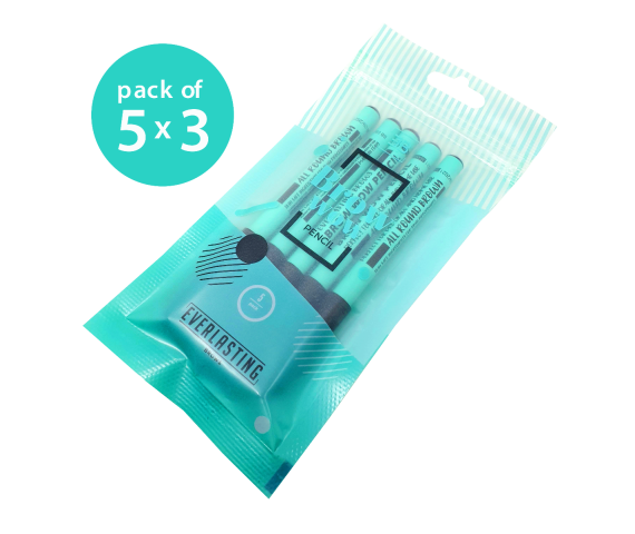 ALL ROUND BROWN Disposable eyebrow pencils pack of 3 = 15 pencils